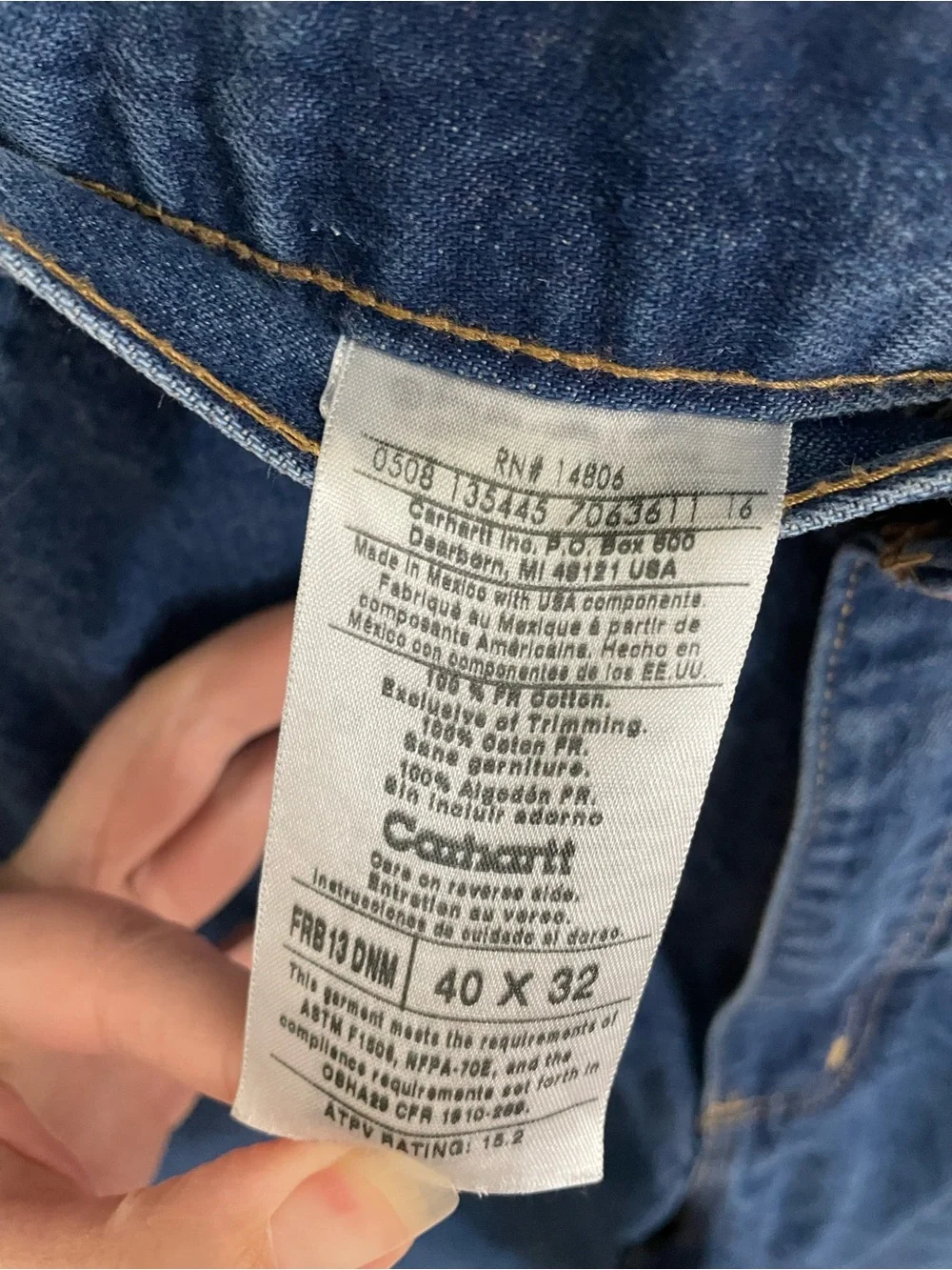 Carhartt Men's Signature FR Carpenter Jeans 40x32 - Picture 7 of 8